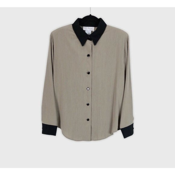 S.G. Sport Collection Size L Tan Black Shirt - Picture 1 of 9